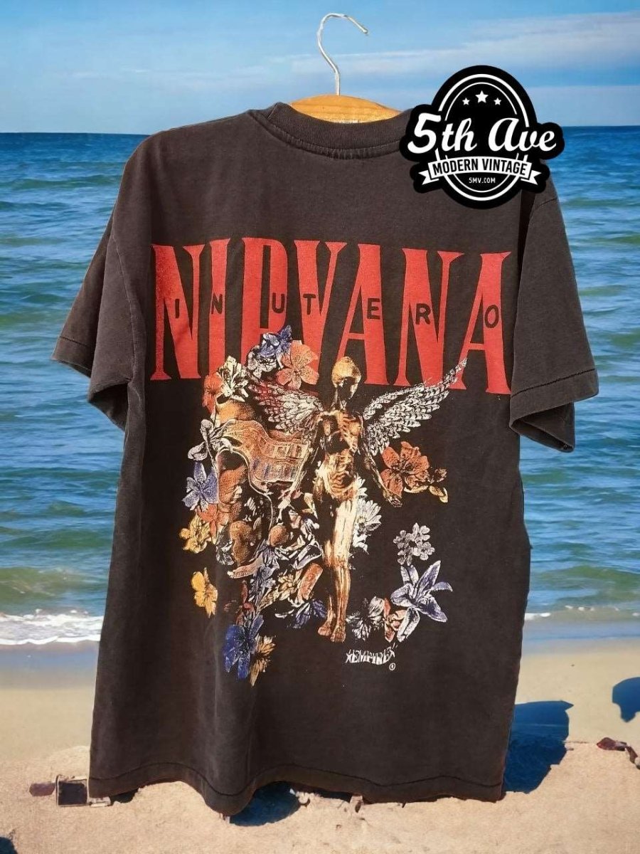 Nirvana Single Stitched Bootleg t shirt - Vintage Band Shirts