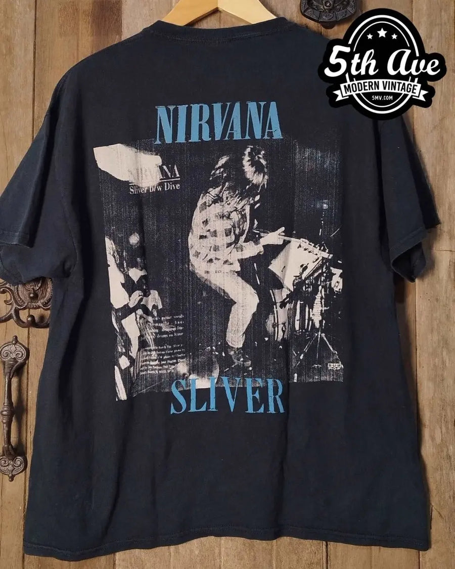 Nirvana 'Sliver' Vintage-Inspired Tee: A Distressed Tribute to Grunge ...