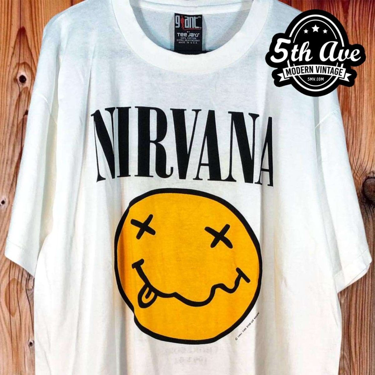 Nirvana Smiley Face - New Vintage Band T shirt - Vintage Band Shirts