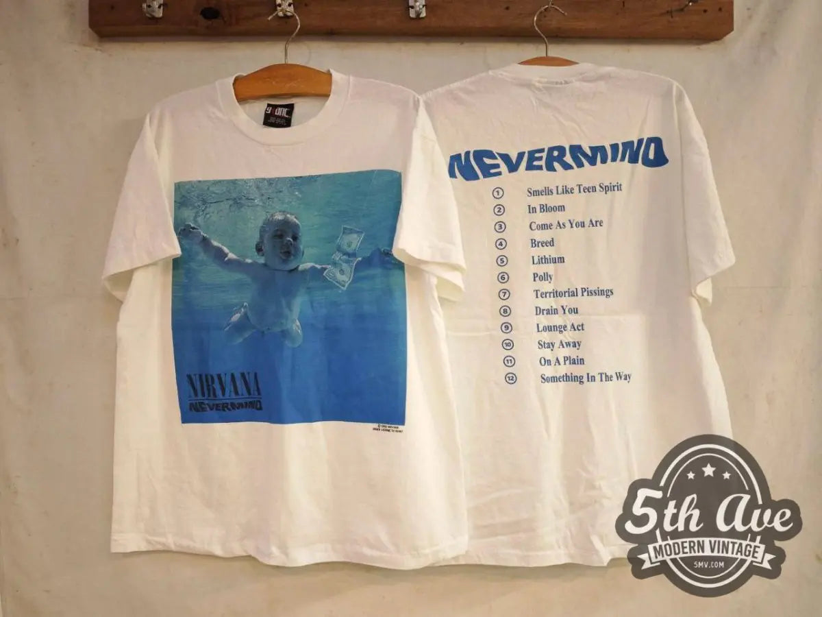 Nirvana's 'Nevermind': Legacy Crewneck Commemorative Tee - Vintage Band Shirts