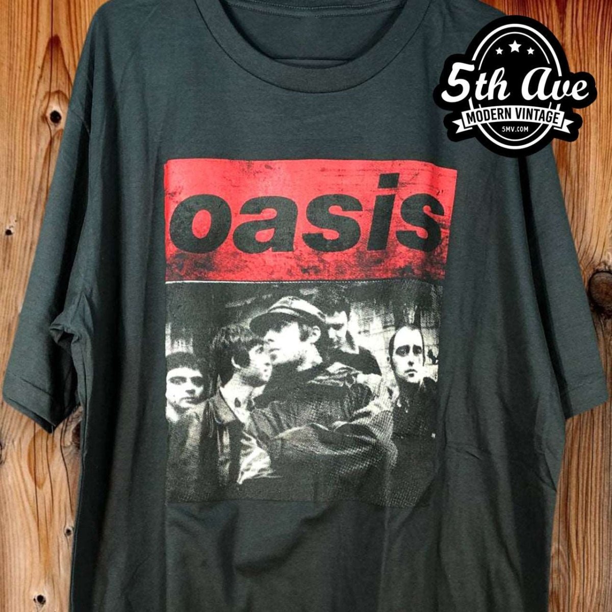 Oasis Band Image Tee: Hand-Silkscreened Vintage Vibe with a Modern Twist - Vintage Band Shirts