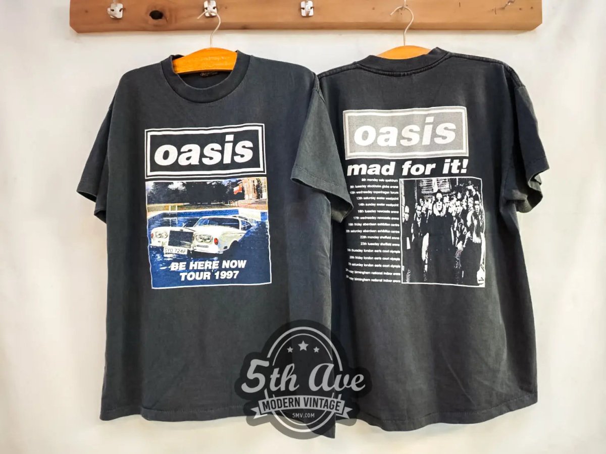 Oasis Be Here Now Tour 1997 - New Vintage Band T shirt - Vintage Band Shirts
