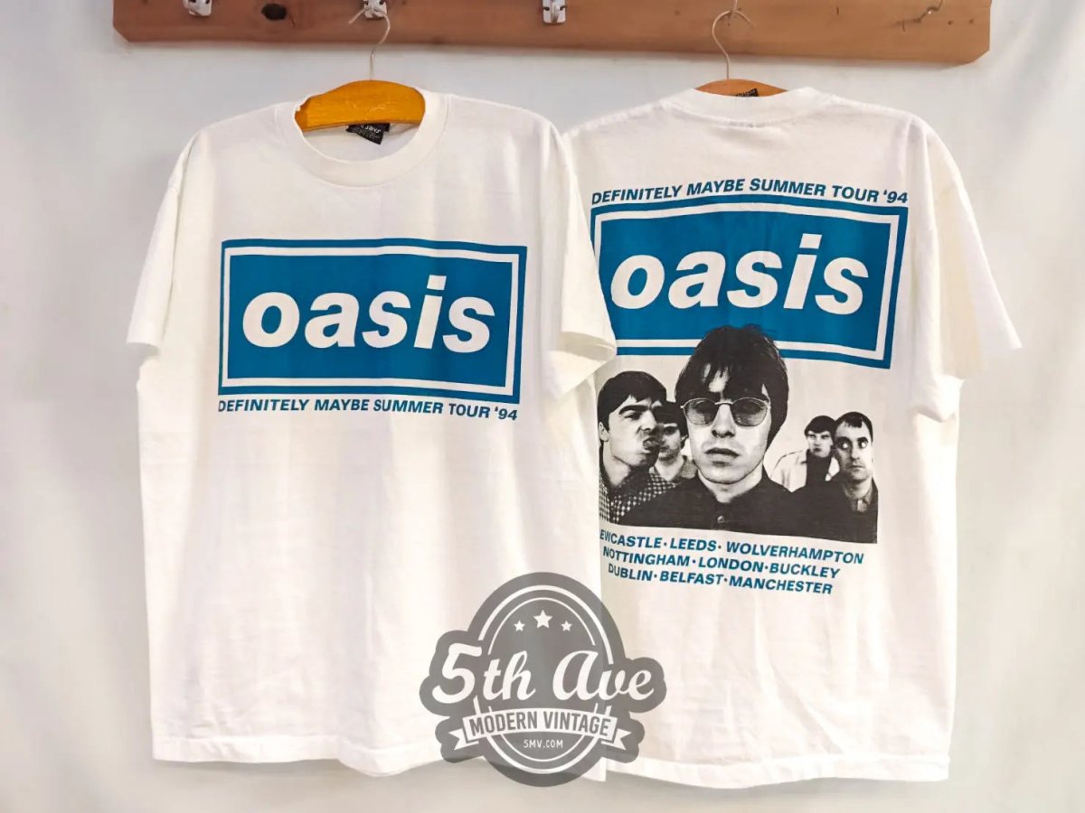 Oasis Definitely Maybe Summer Tour 1994 - New Vintage Band T shirt - Vintage Band Shirts