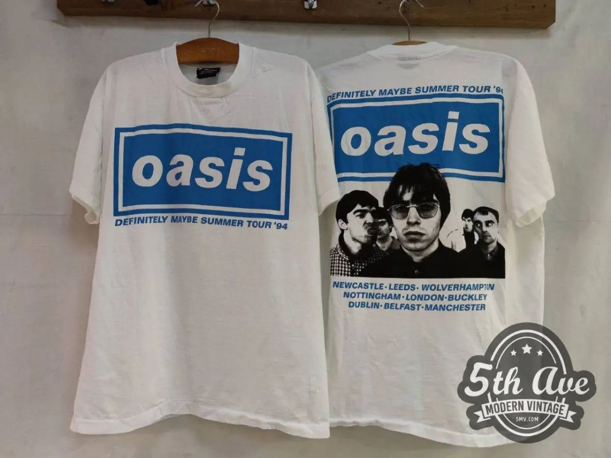 Oasis Definitely Maybe Summer Tour 1994 - New Vintage Band T shirt - Vintage Band Shirts