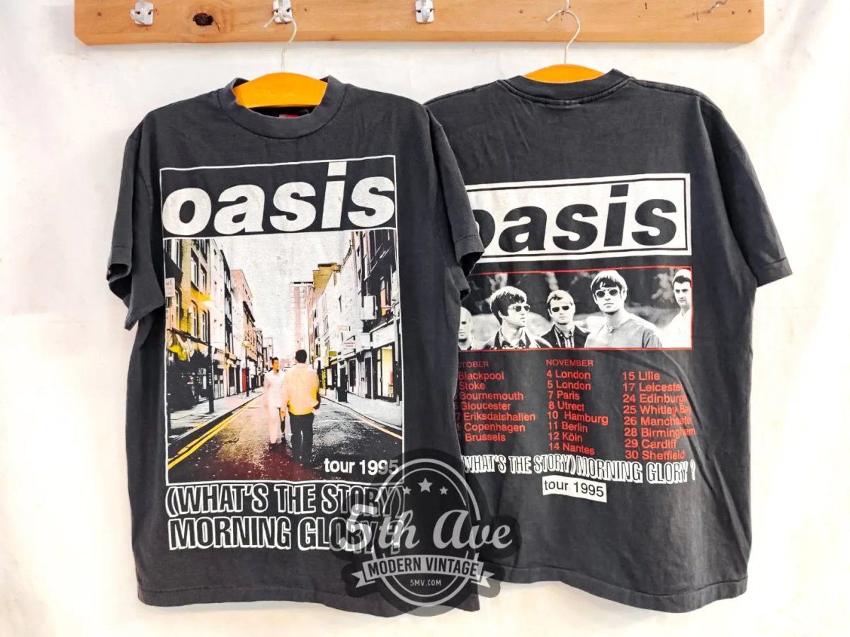 Oasis (What's the Story) Morning Glory? Tour 1995 - New Vintage Band T shirt - Vintage Band Shirts