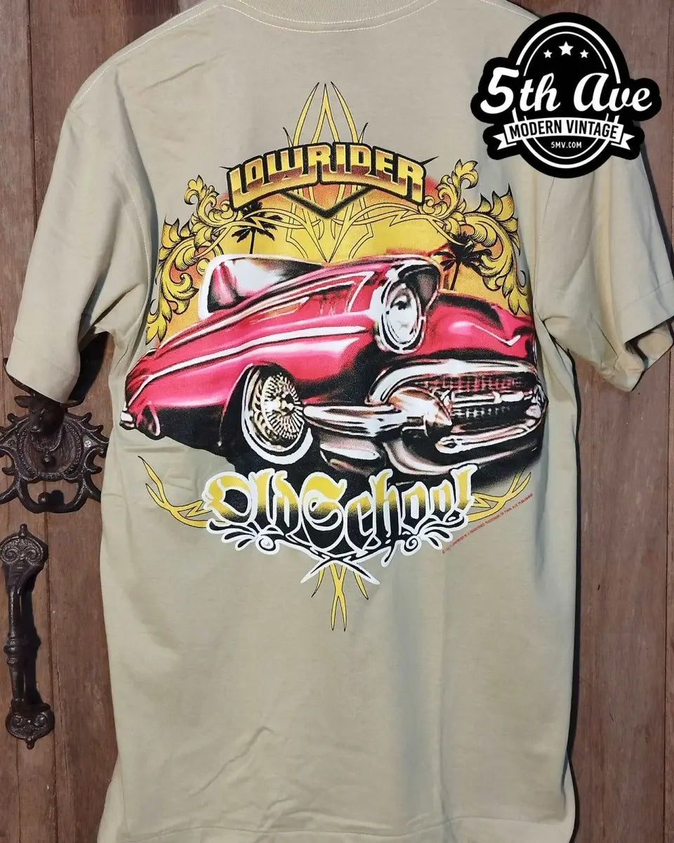 Old School - Rollin hard lowrider low rider car culture t shirt - Vintage Band Shirts
