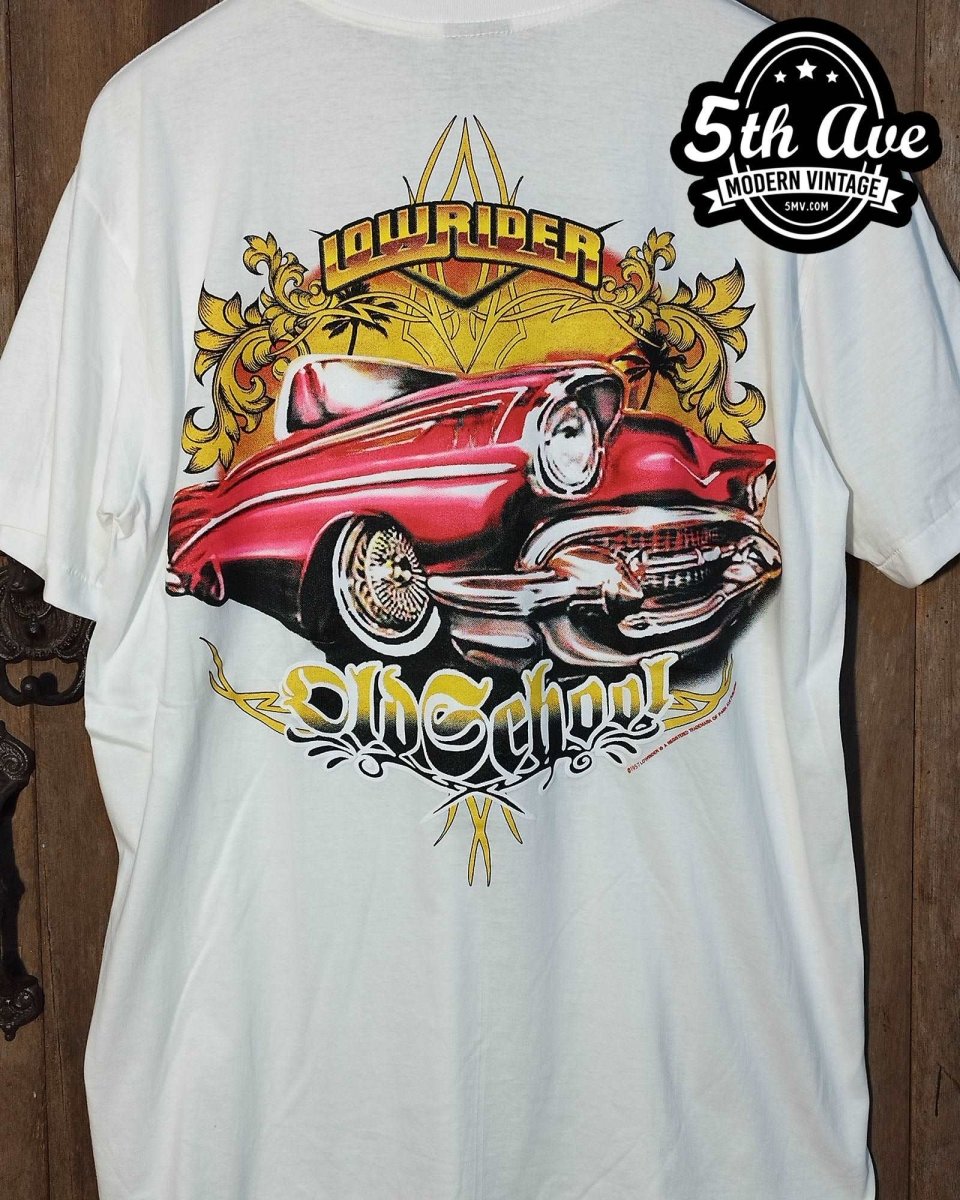 Old School - Rollin hard lowrider low rider car culture t shirt - Vintage Band Shirts