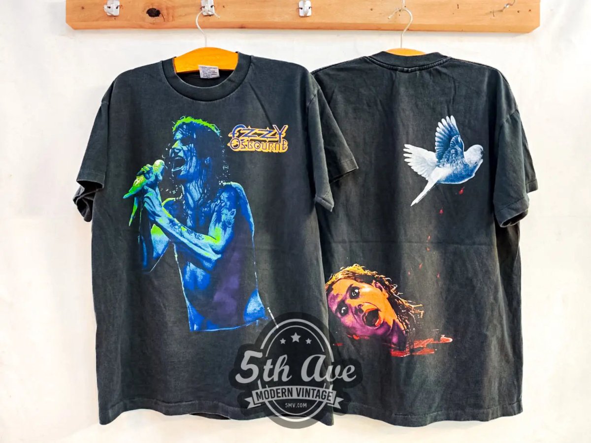 Ozzy Osbourne Bites The Head Off A Dove - New Vintage Band T shirt - Vintage Band Shirts