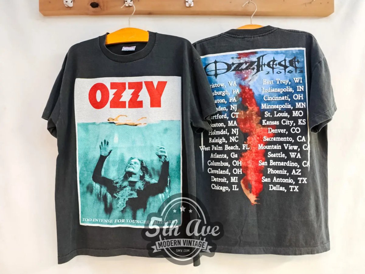 Ozzy Osbourne Ozzfest 2002 Tour - New Vintage Band T shirt - Vintage Band Shirts