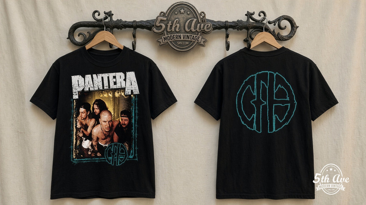 Pantera Cowboys From Hell vintage band t-shirt on rack
