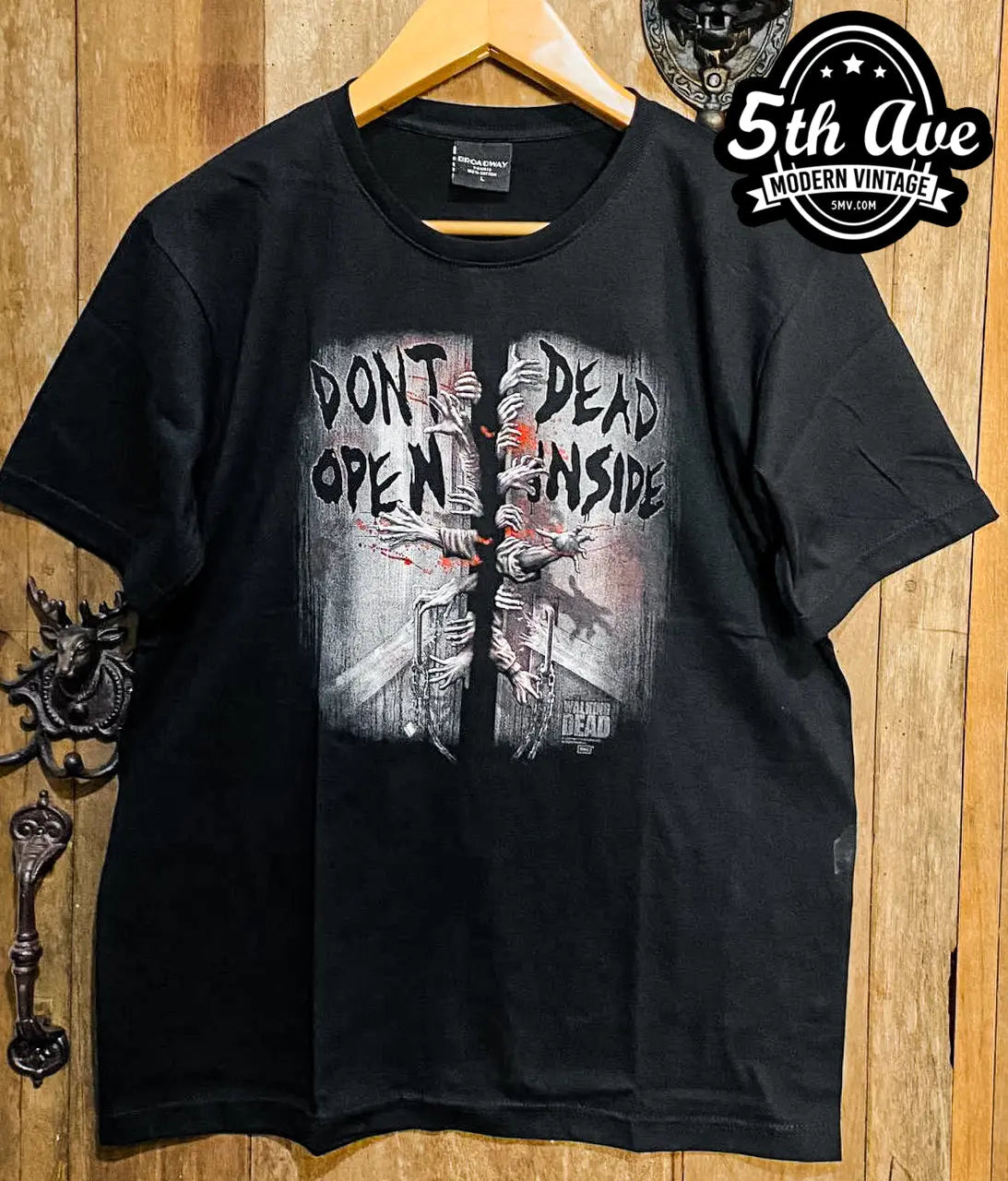 The Walking Dead Don't Open Dead Inside - New Vintage Movie T-Shirt vintage band t-shirt on rack