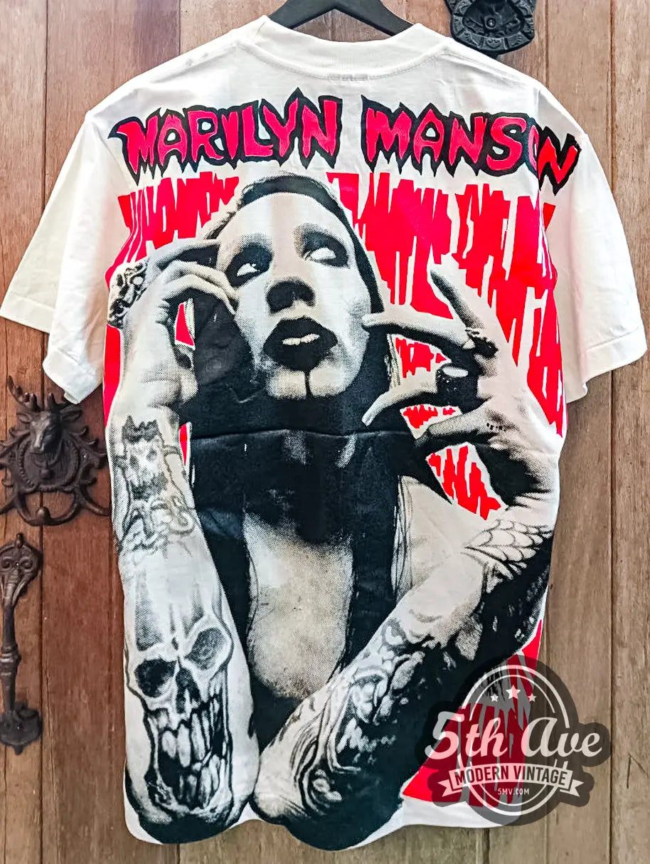 Marilyn Manson - AOP All Over Print New Vintage Band T shirt
