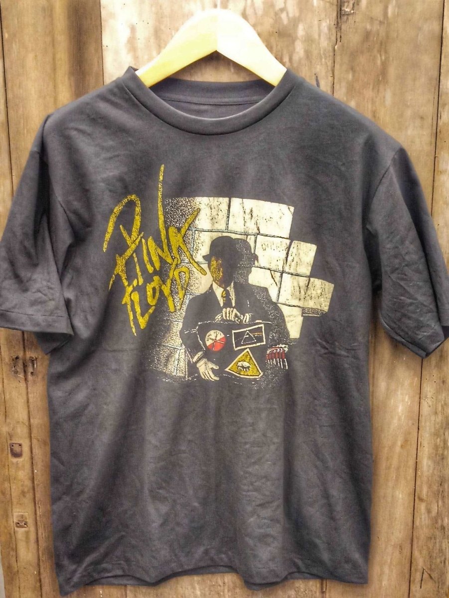 Pink Floyd Wall and Derby Figure Tee: A Distressed Vintage Tribute with Artistic Flair - Vintage Band Shirts