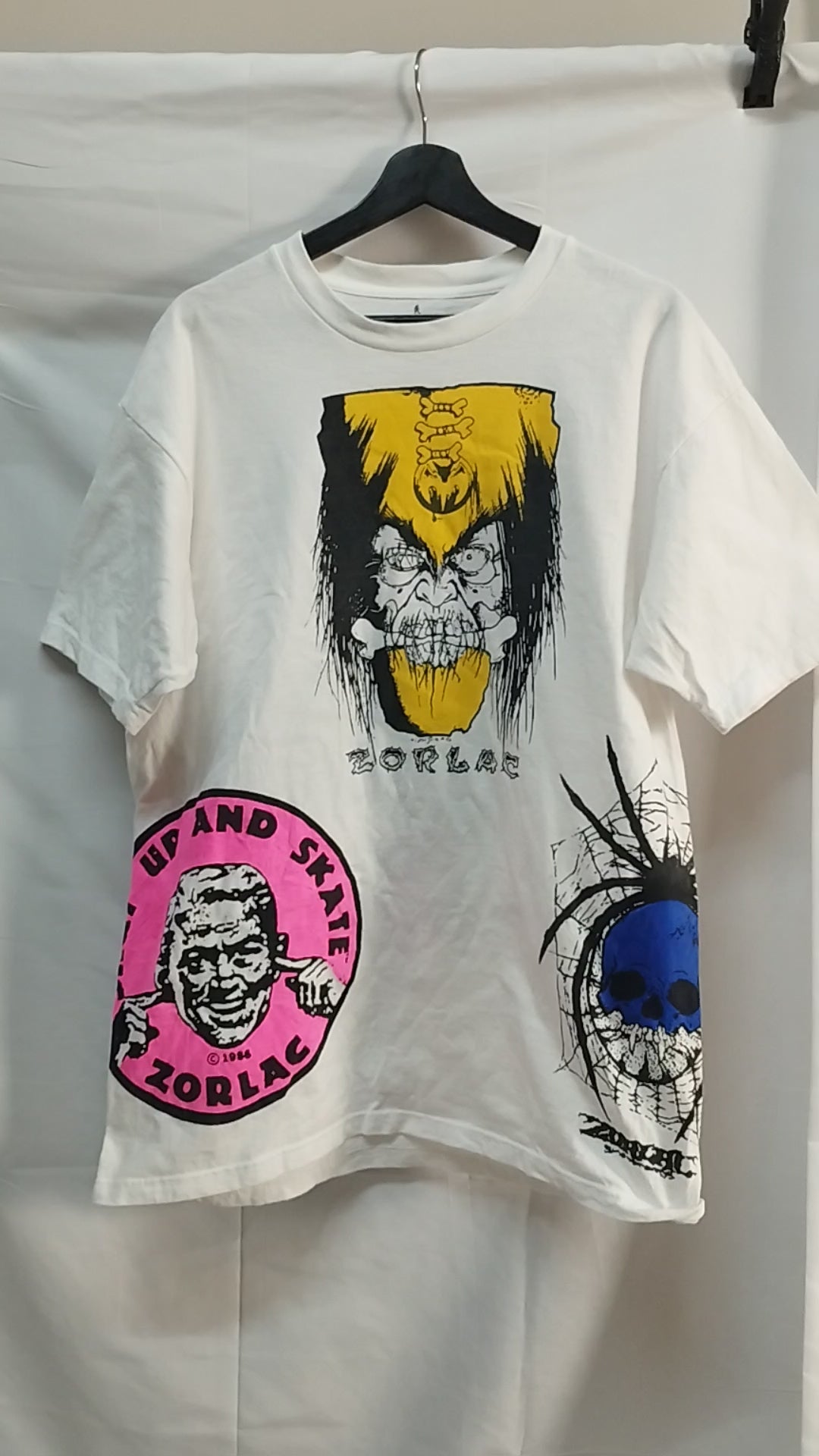 Zorlac Skateboards "Shut Up and Skate" - AOP OVP all over print T shirt - Vintage Band Shirts