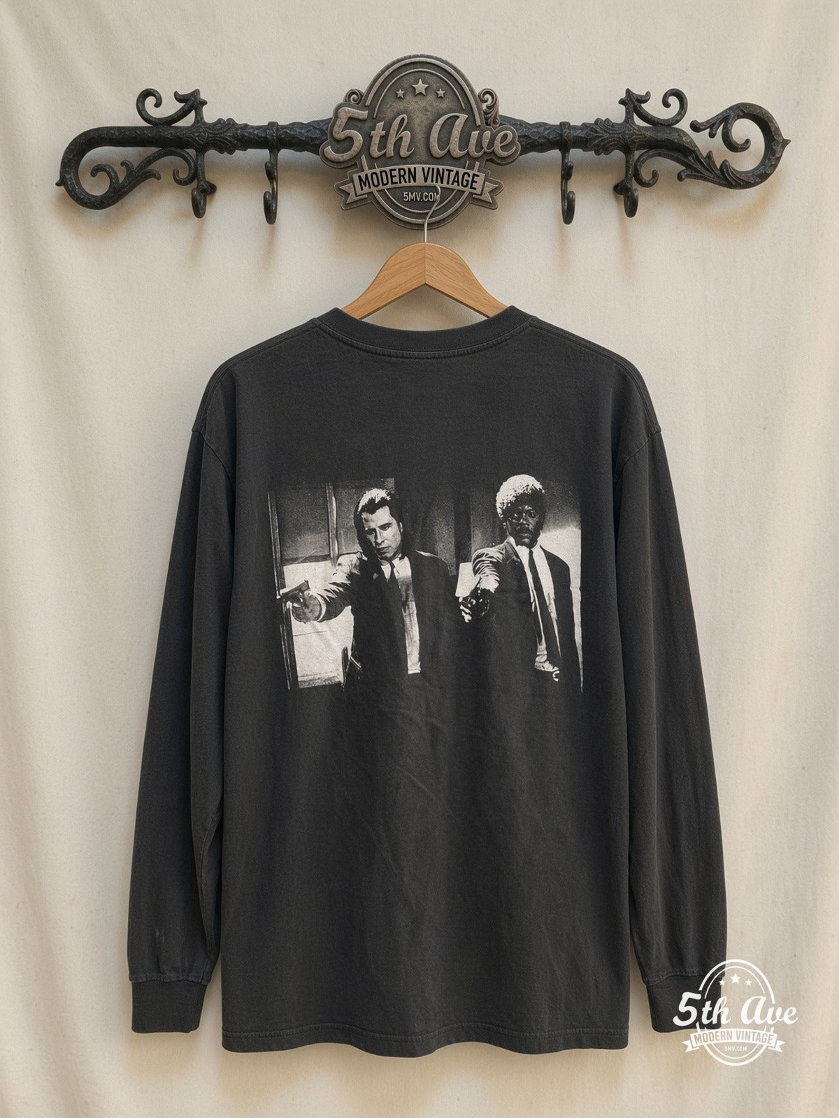 Pulp Fiction Cannes 1994 Uma Mia Long Sleeve vintage t-shirt back on rack