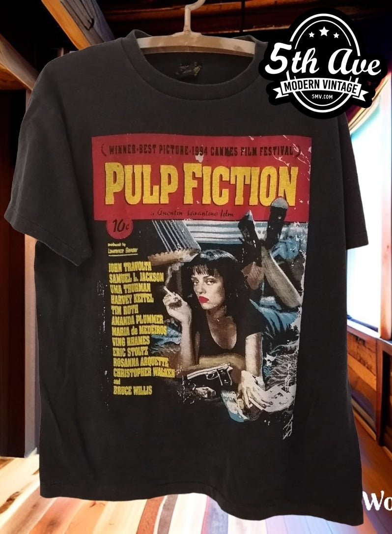 Pulp Fiction Vintage Movie Reprint T shirt - Vintage Band Shirts