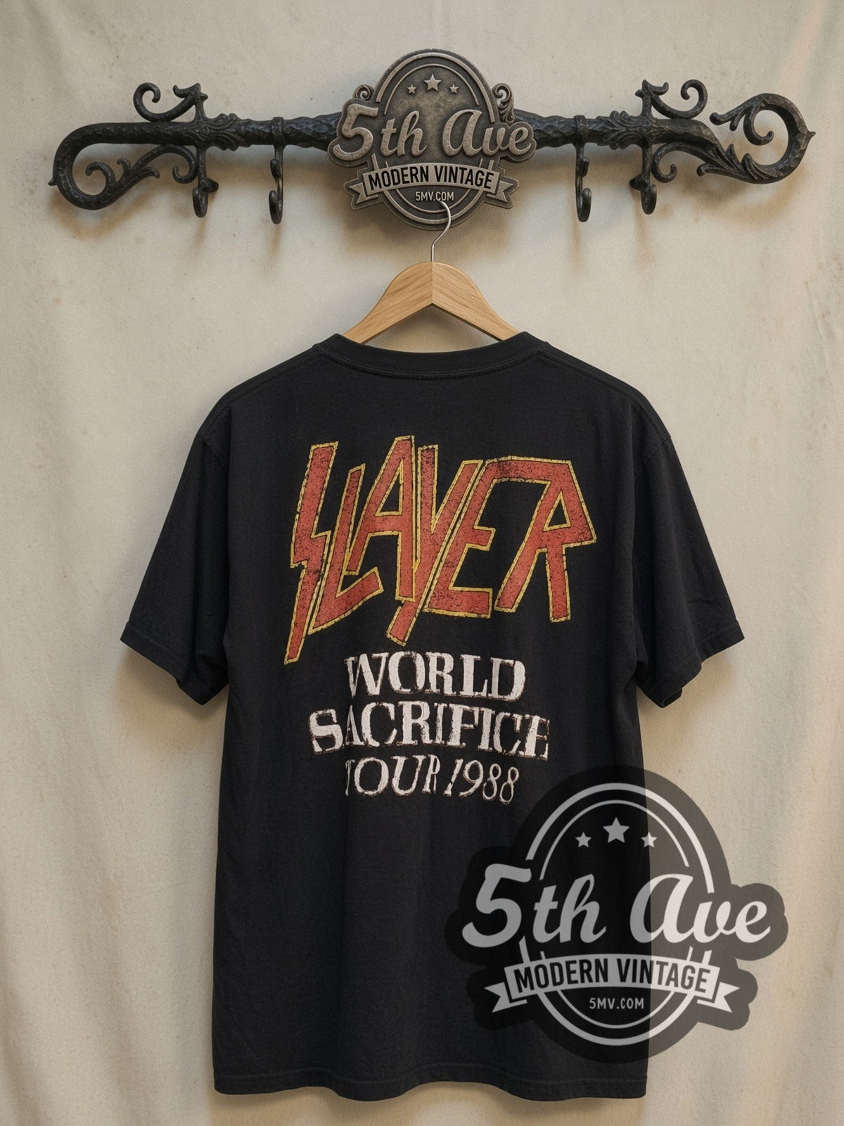 Slayer Winged Demon Sword All Over Print Tee | Vintage Reprint