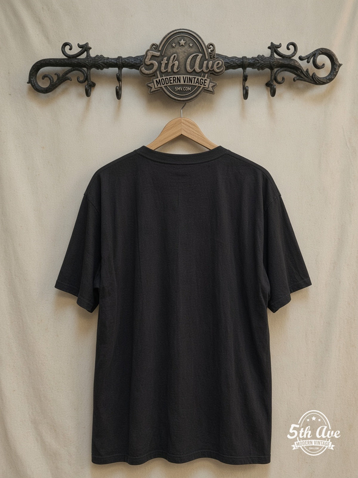 UFO – UFO Graphic – Vintage Band T-Shirt — back on locked cream ornate 5th Ave rack
