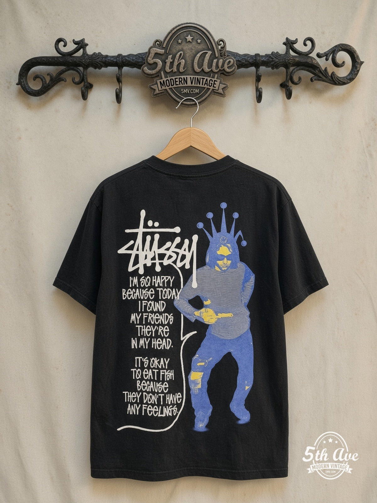 Nirvana Stüssy Grunge Not Dead Lithium Jester Crown Tee | Vintage