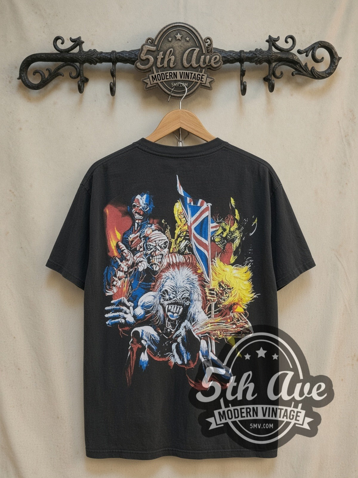 Iron Maiden Artwork All Over Print Vintage Band T-Shirt