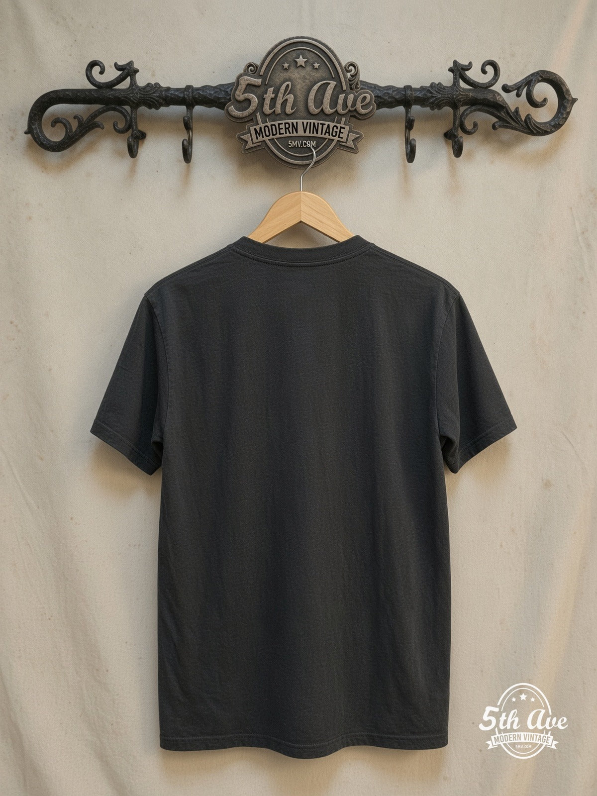 Blondie's Melodic Charisma: Signature Vibe Tee – Vintage Band T-Shirt — back on locked cream ornate 5th Ave rack