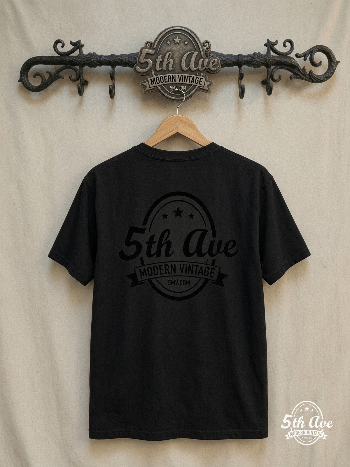 Woodstock – Festival Graphic – Vintage Graphic Tee — back on locked cream ornate 5th Ave rack