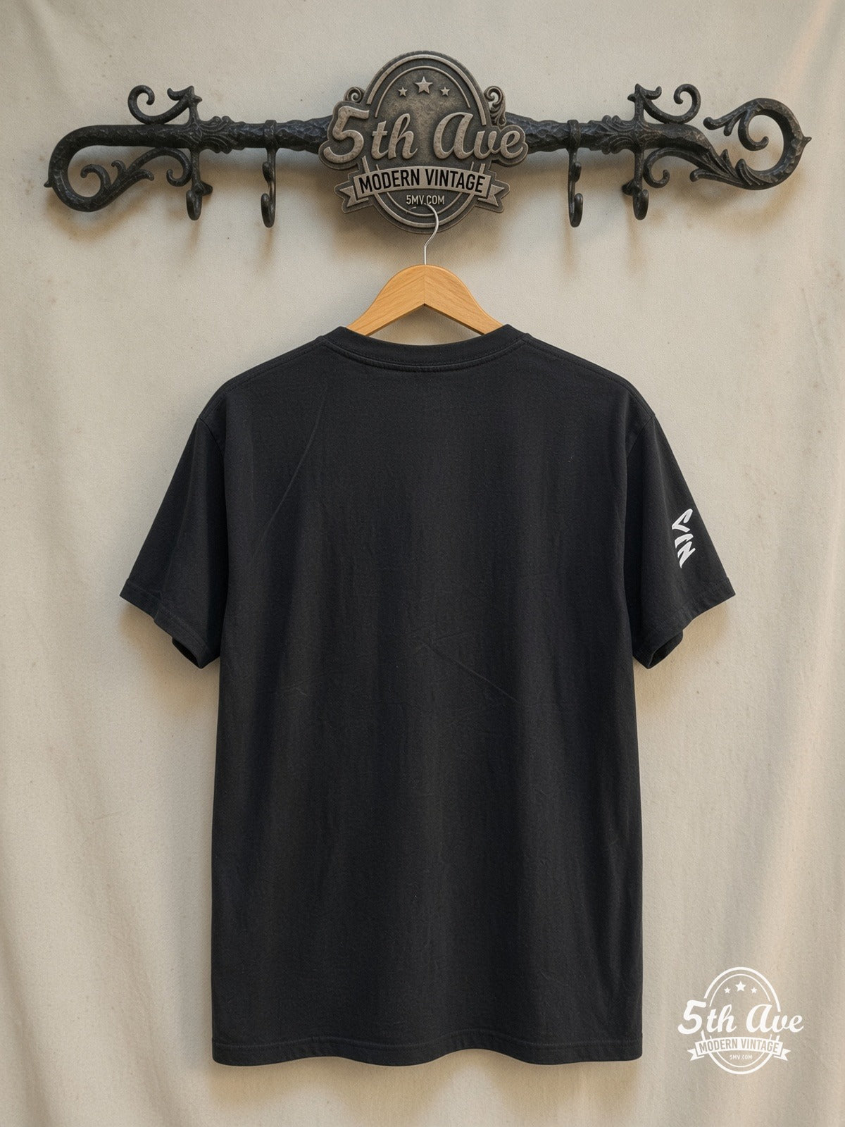 Miles Davis – Miles Ahead – Vintage Band T-Shirt — back on locked cream ornate 5th Ave rack