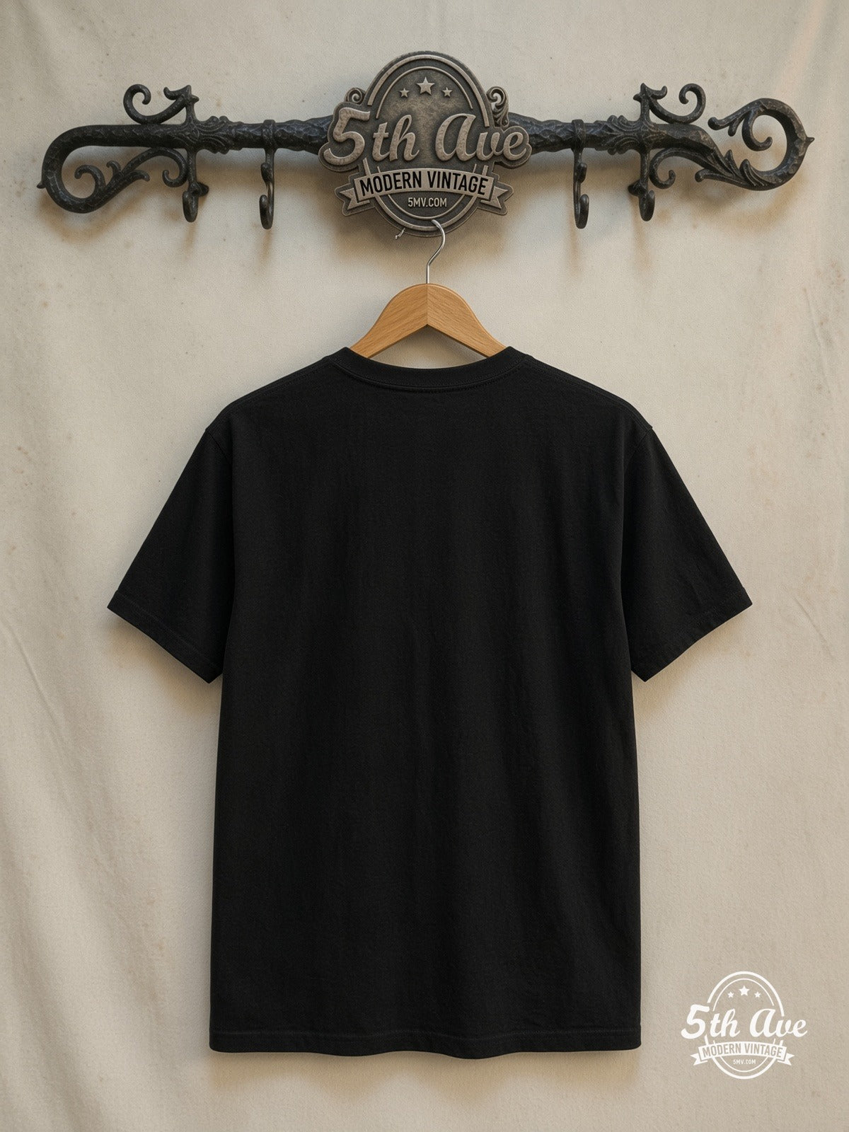 Grateful Dead – Spiral Bear Tie Dye – Vintage Band T-Shirt — back on locked cream ornate 5th Ave rack
