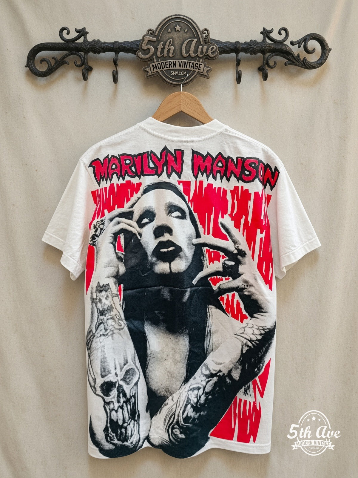 Marilyn Manson vintage band t-shirt back on rack