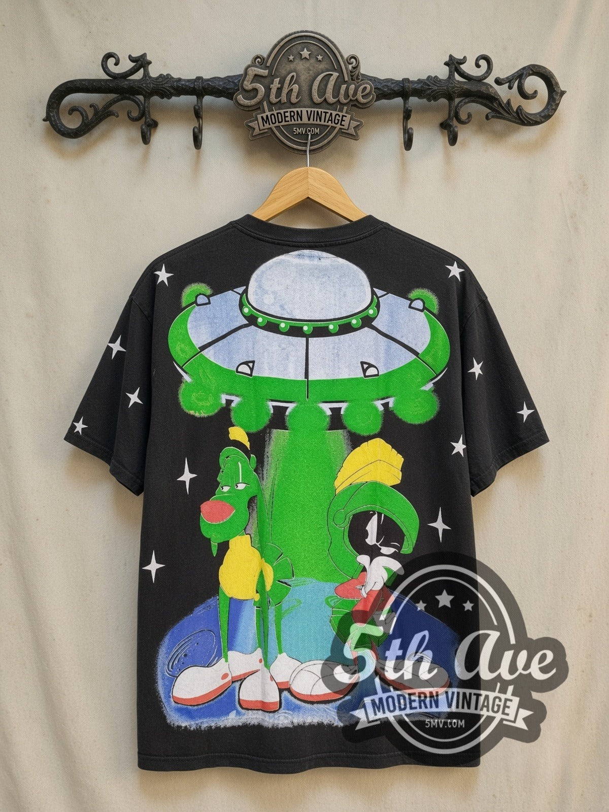 Looney Tunes Space Jam All Over Print Vintage Graphic Tee