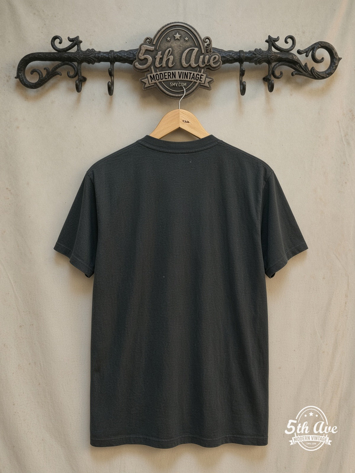 The Smiths – Meat Is Murder – Vintage Band T-Shirt — back on locked cream ornate 5th Ave rack