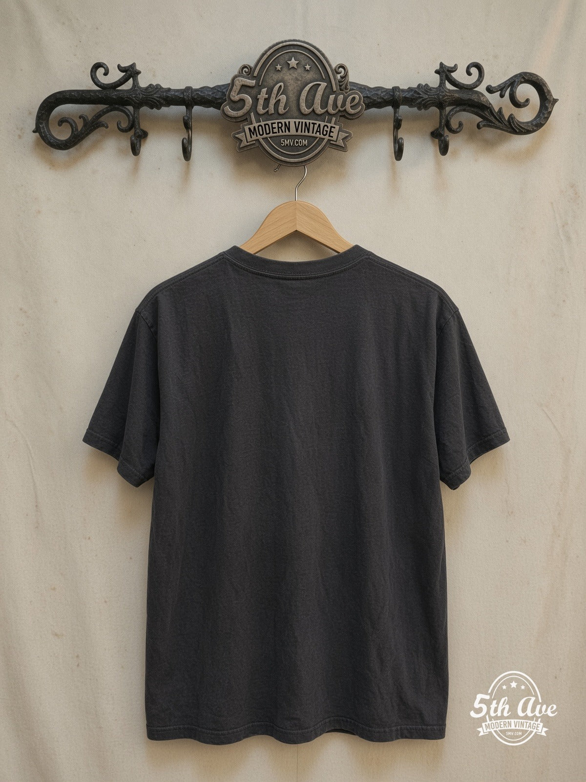 The Beatles – With The Beatles Star Portraits – Vintage Band T-Shirt — back on locked cream ornate 5th Ave rack