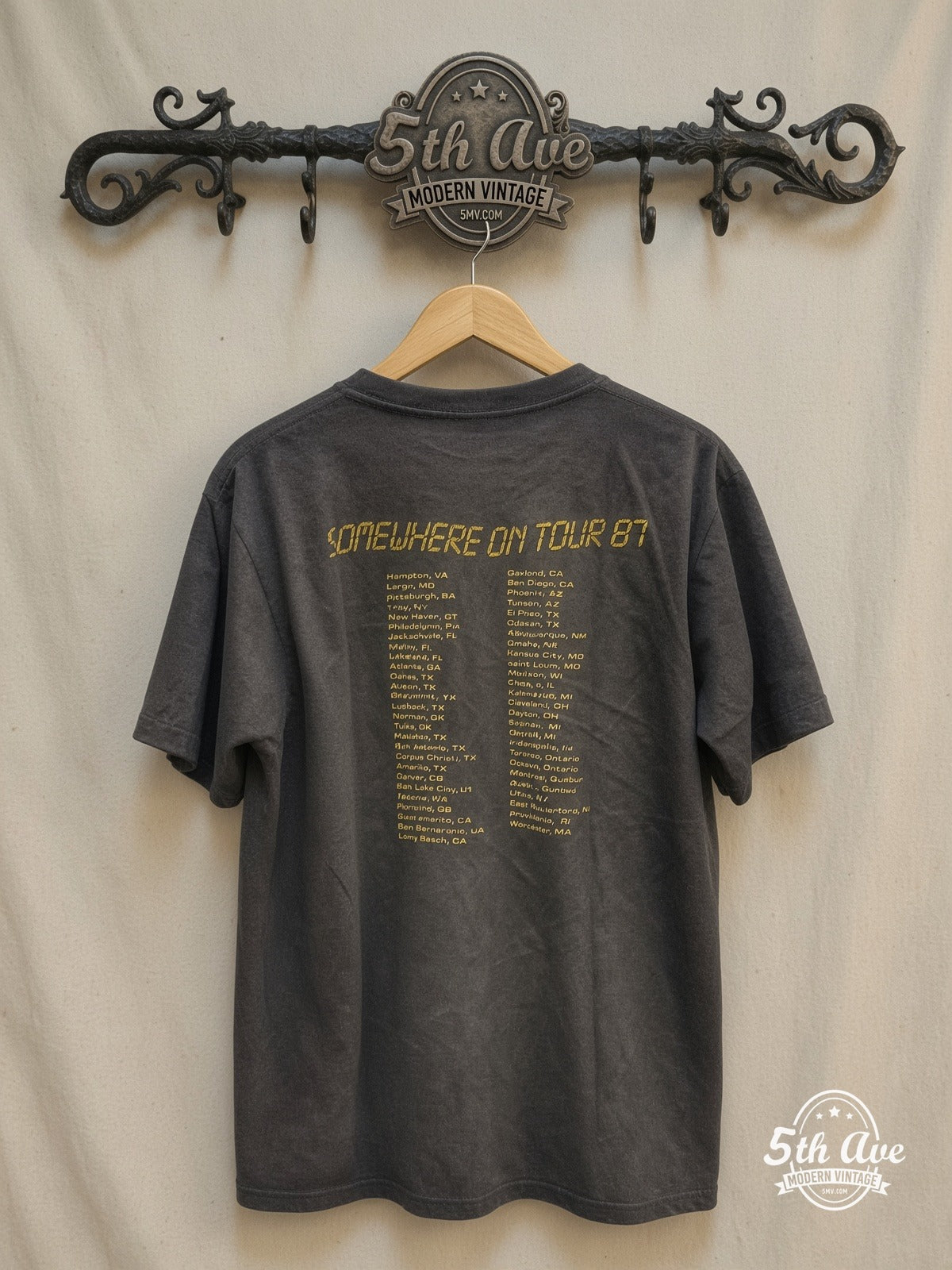 Iron Maiden vintage band t-shirt back on rack
