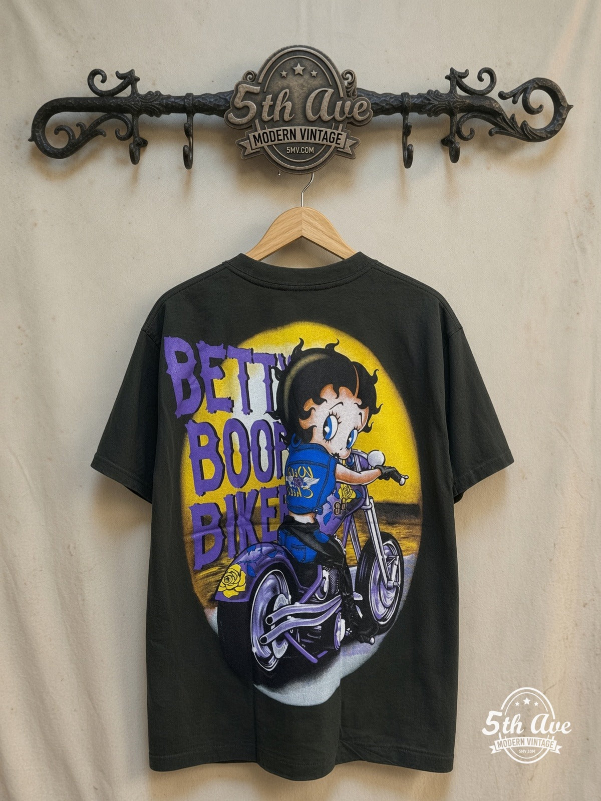 Betty Boop vintage band t-shirt back on rack