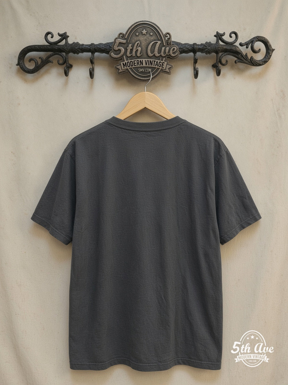 The Killers – Retro Pixel Art Killers – Vintage Band T-Shirt — back on locked cream ornate 5th Ave rack