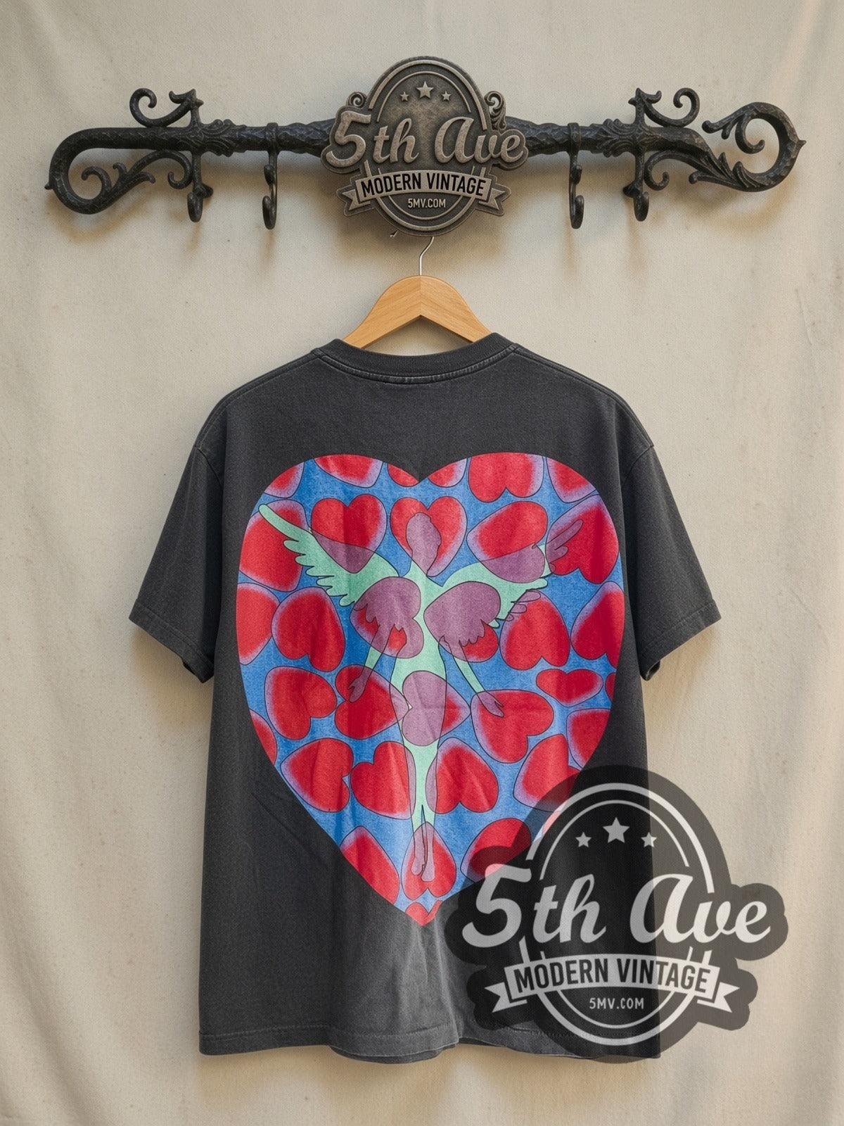 Nirvana 'Heart-Shaped All Over Print Vintage Band T-Shirt | 5MV