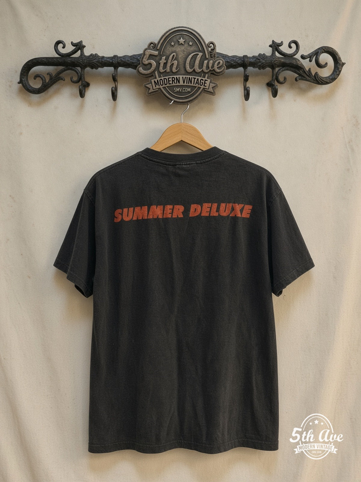 Sade – Summer Deluxe Tour 1993 – Vintage Band T-Shirt — back on locked cream ornate 5th Ave rack