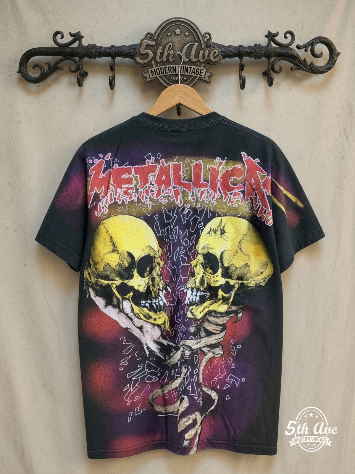 Metallica vintage band t-shirt back on rack