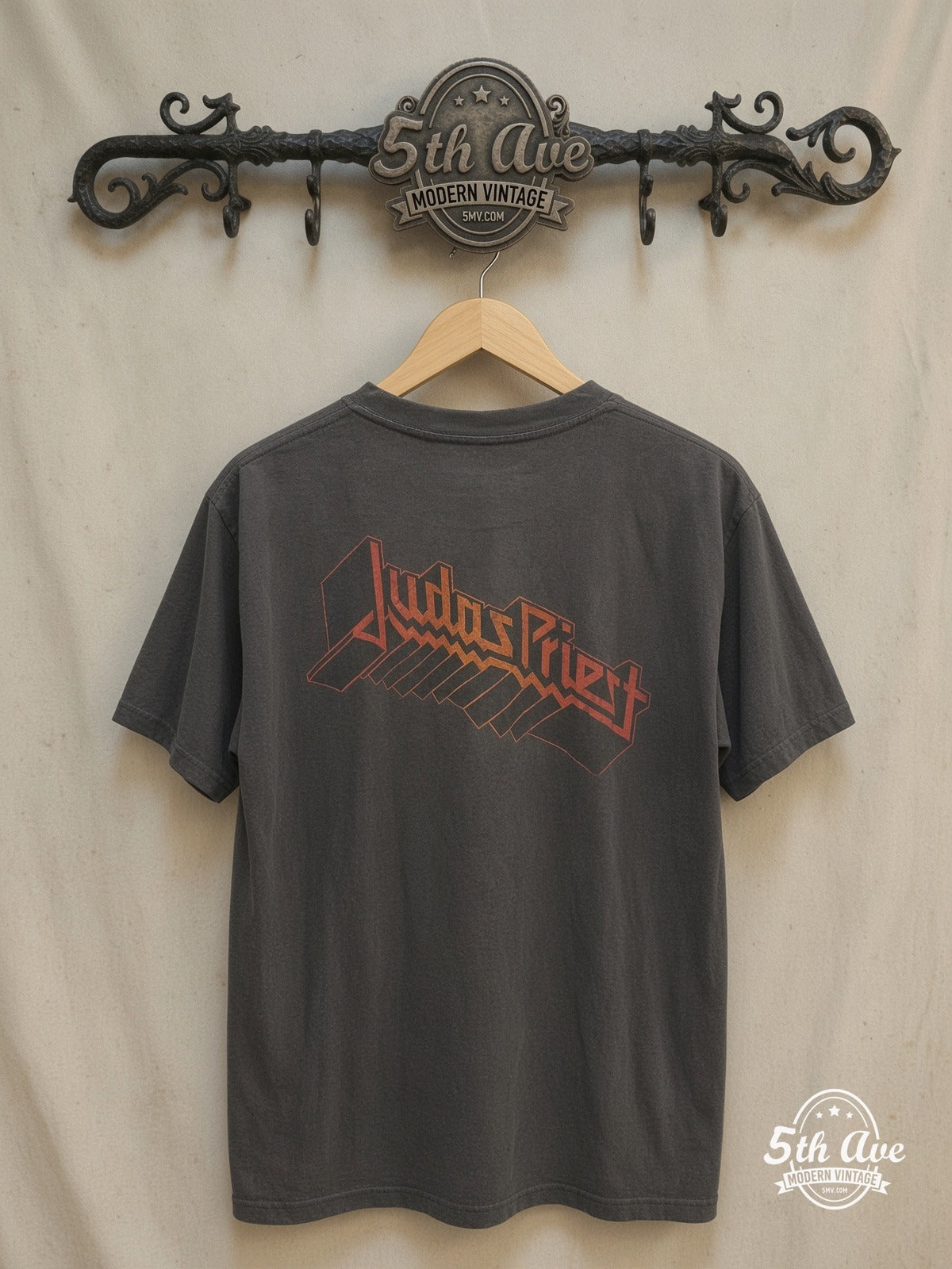 Judas Priest vintage band t-shirt back on rack