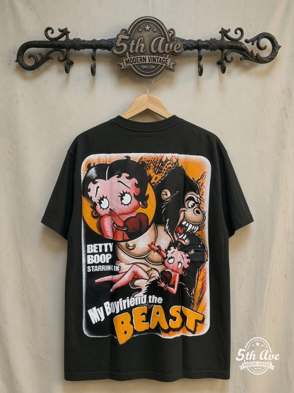 Betty and the Beast vintage band t-shirt back on rack