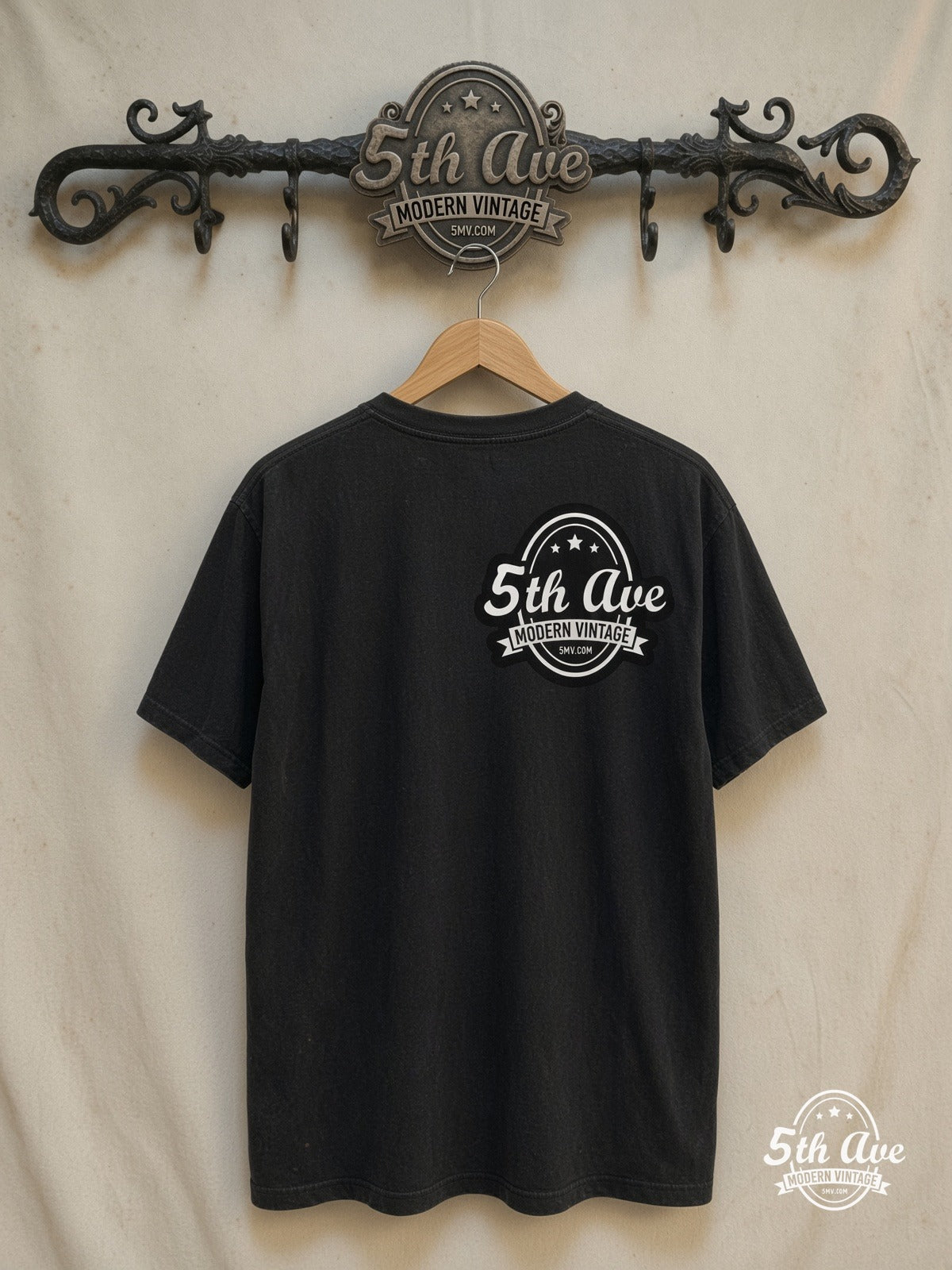 Skid Row – 18 and Life – Vintage Band T-Shirt — back on locked cream ornate 5th Ave rack