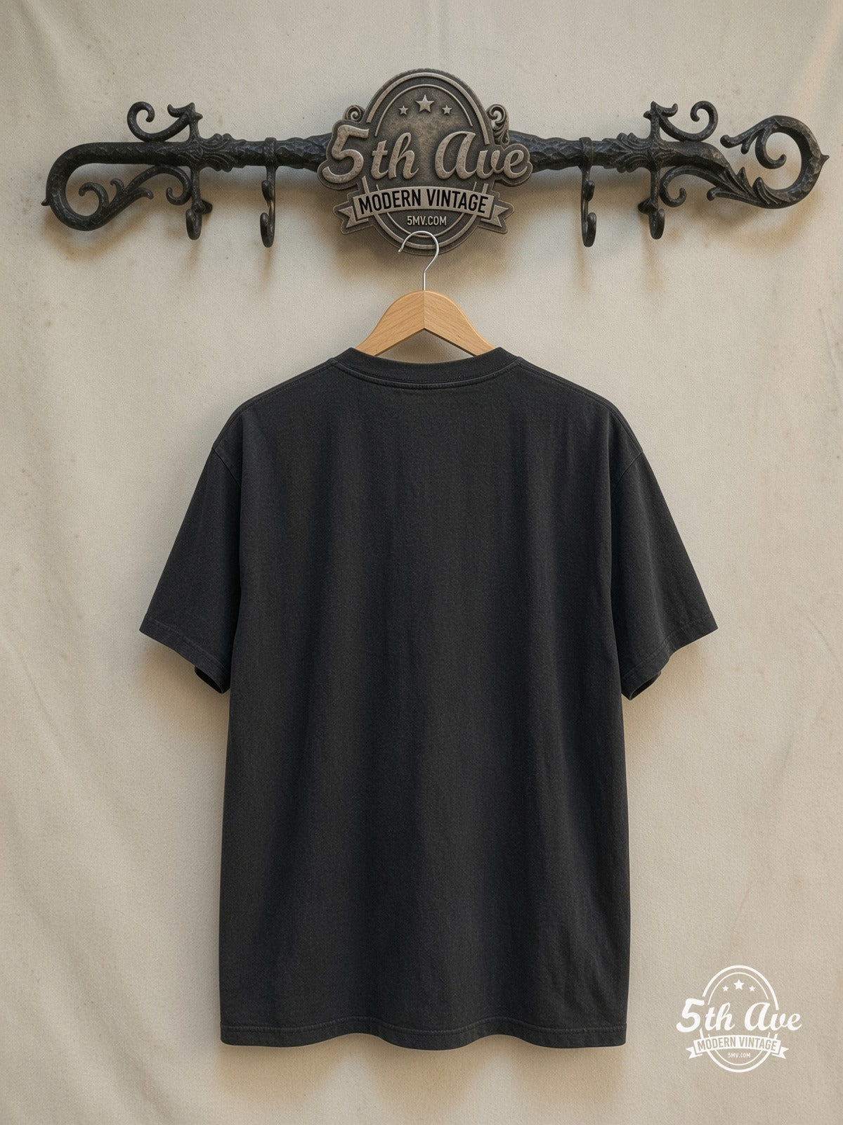 Miles Davis – Look Through – Vintage Band T-Shirt back on locked cream ornate 5th Ave rack