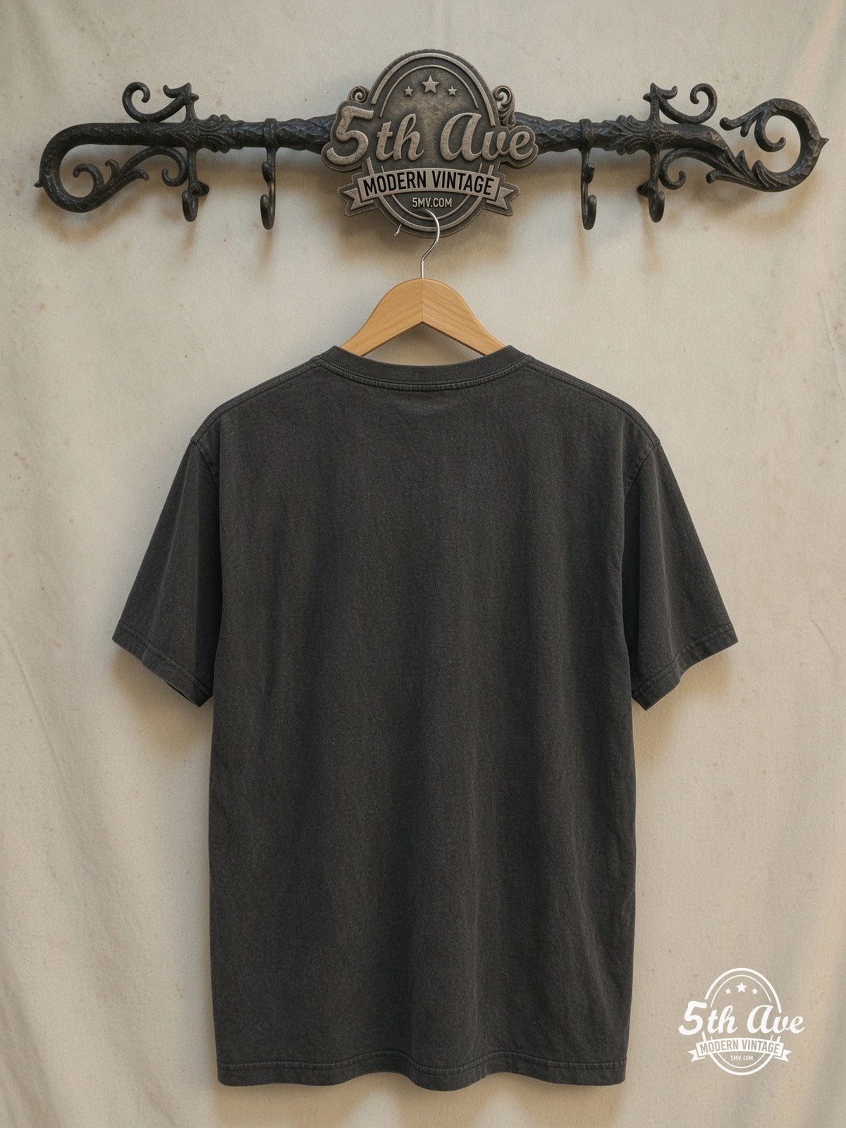 The Jimi Hendrix Experience – Vintage Band T-Shirt — back on locked cream ornate 5th Ave rack