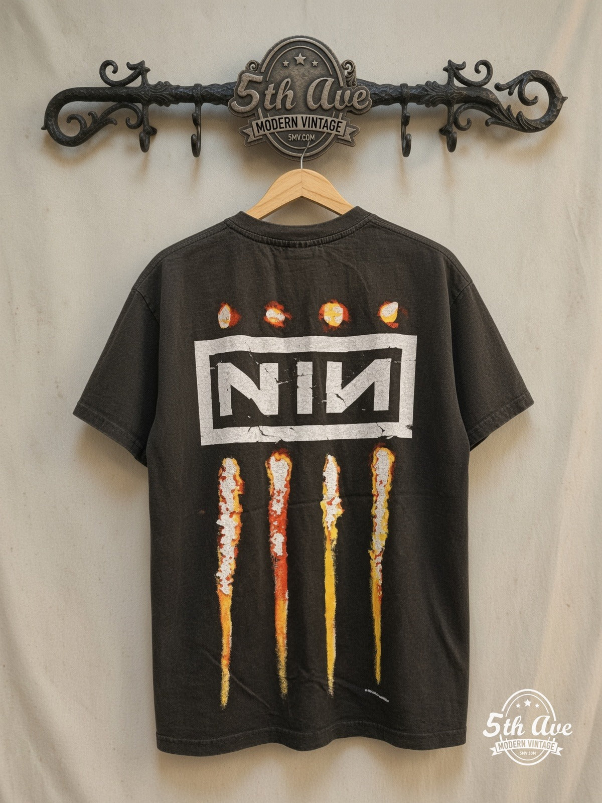 Nine Inch Nails vintage band t-shirt back on rack