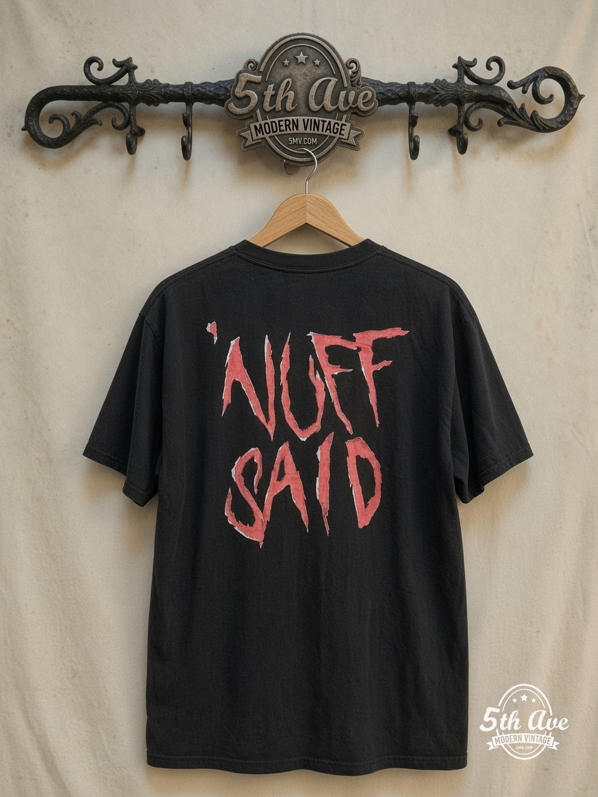 Taz-Mania – Slam Dunk – All Over Print – New Vintage Graphic Tee back on locked cream ornate 5th Ave rack