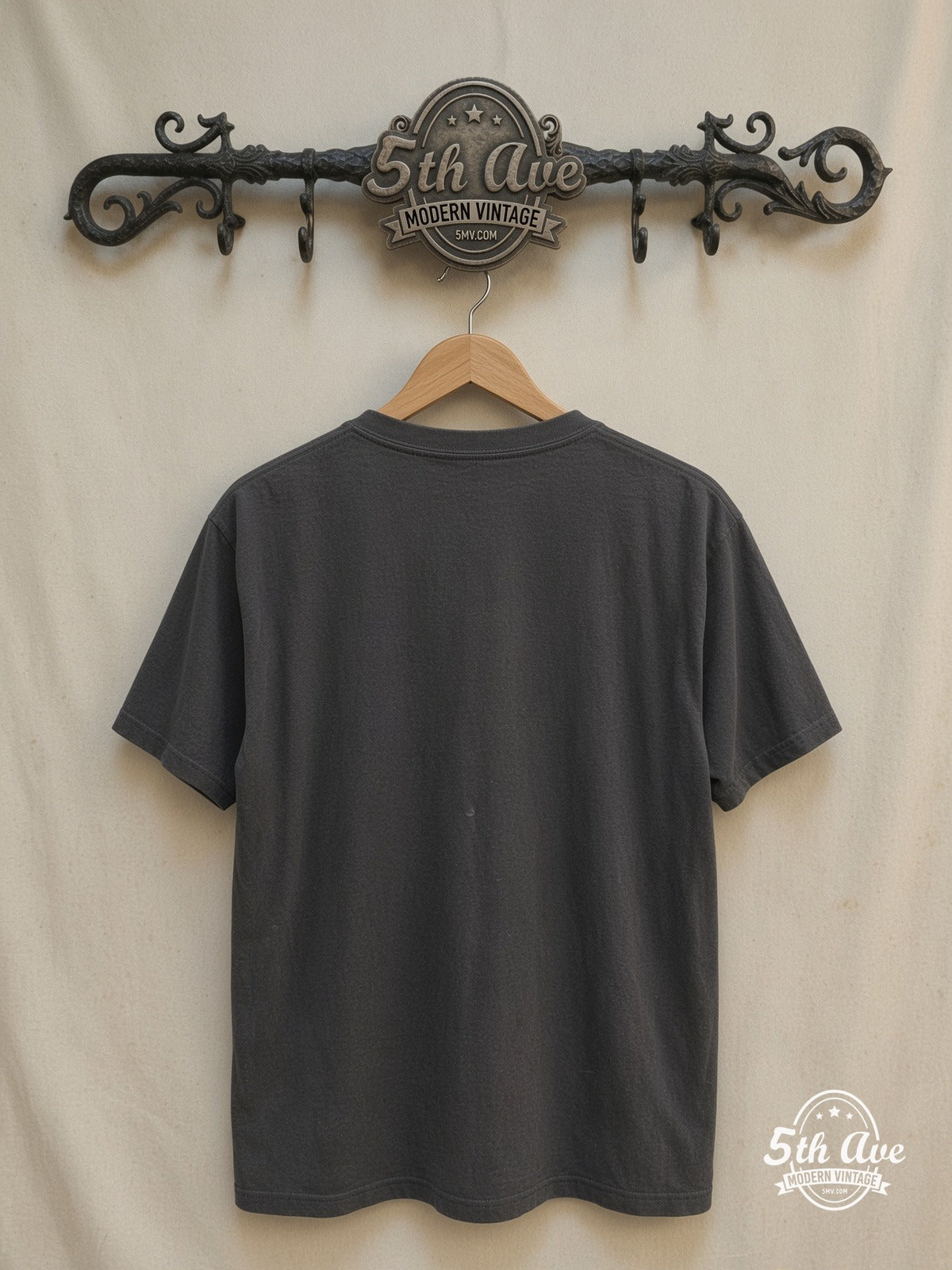 Roxy Music – Vintage Band T-Shirt — back on locked cream ornate 5th Ave rack