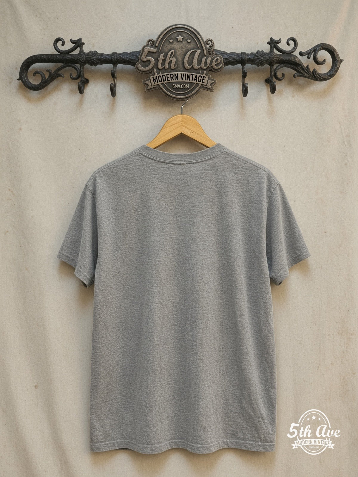 Peter Murphy / Bauhaus – Vintage Band T-Shirt — back on locked cream ornate 5th Ave rack