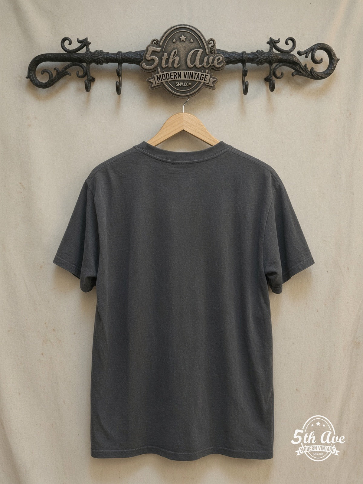 Sonic Reverie: BB King's Legendary Guitarist Tribute t shirt – Vintage Band T-Shirt — back on locked cream ornate 5th Ave rack