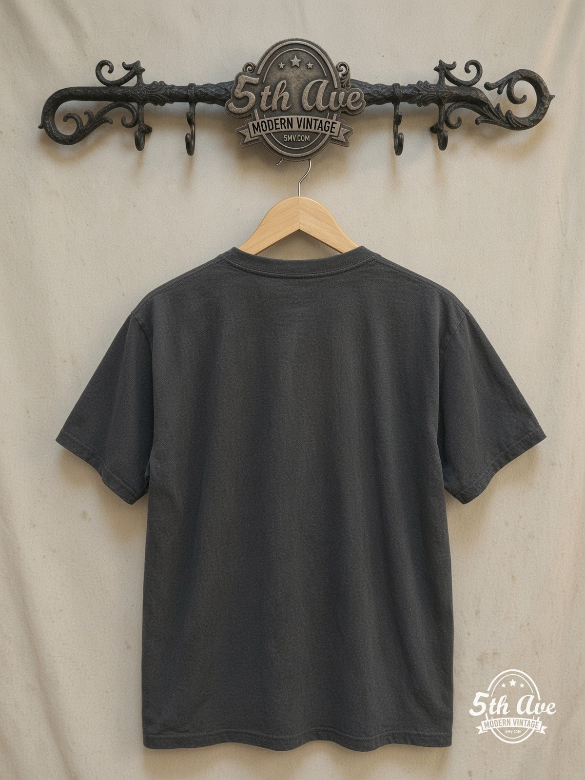 Ramones – Too Tough to Die Fly Vinyl Flyer – Vintage Band T-Shirt — back on locked cream ornate 5th Ave rack