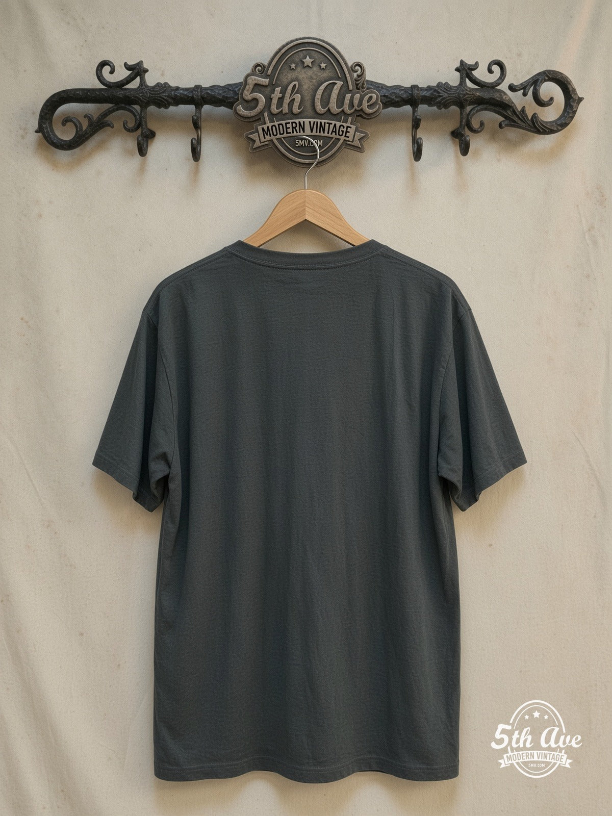 Cream – Captain Boot – Vintage Band T-Shirt — back on locked cream ornate 5th Ave rack